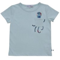 Enfant Terrible T-Shirt mit Oktopusapplikation pale...