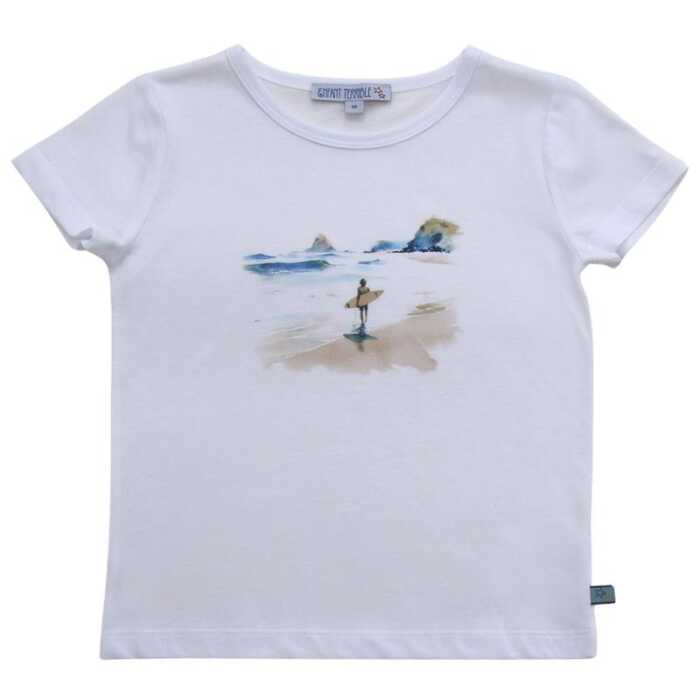 Enfant Terrible T-Shirt mit Surferdruck white