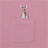 Enfant Terrible Top mit Känguru in Tasche rosewood