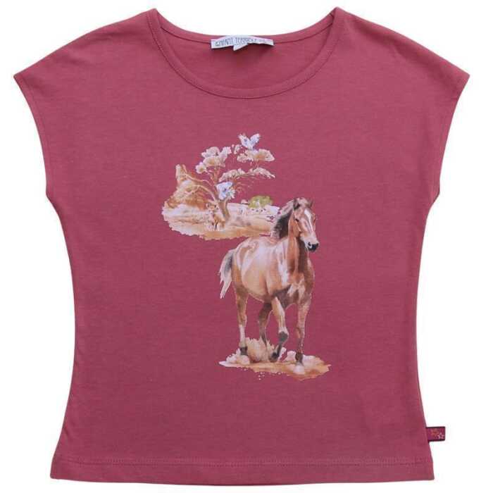 Enfant Terrible Top mit Pferdedruck indian red