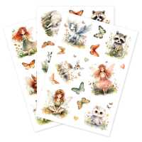TapirElla Kinder Elfenprinzessin Tattoo-Set A6 3 Bögen (14,8x10,5cm) Lutz Mauder Verlag