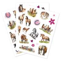 TapirElla Kinder Pferde Tattoo-Set A6 3 Bögen...
