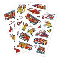 TapirElla Kinder Feuerwehr Tattoo-Set A6 3 Bögen...