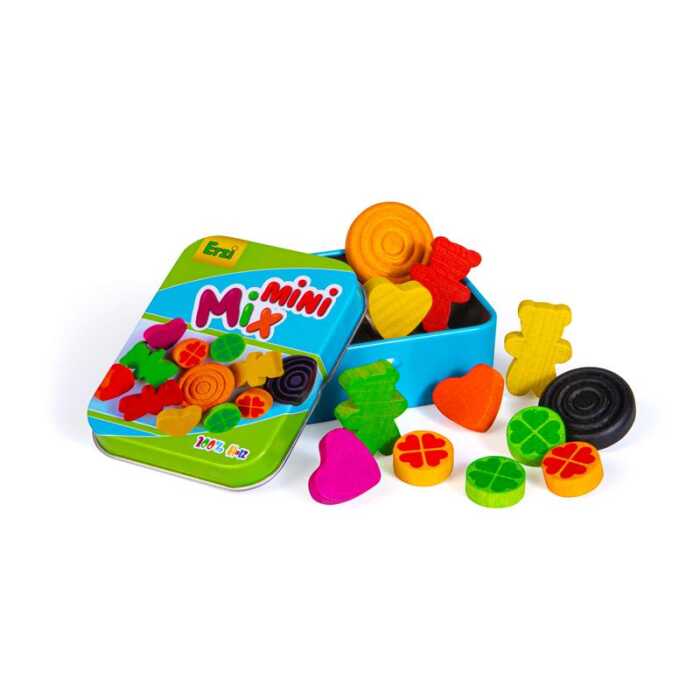 Erzi Kinder Kaufladen Gummibärchen Mix in der Dose aus Holz