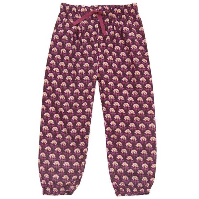 Enfant Terrible Webhose mit Lotusblütendruck dark plum-dark magenta