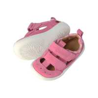 BLifestyle KammmolchSTYLE Kinder Barfuß Sandale schmal 26 rosablumen Velour