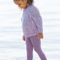 Disana Kinder Leggings light Sommerwolle GOTS 86/92 flieder
