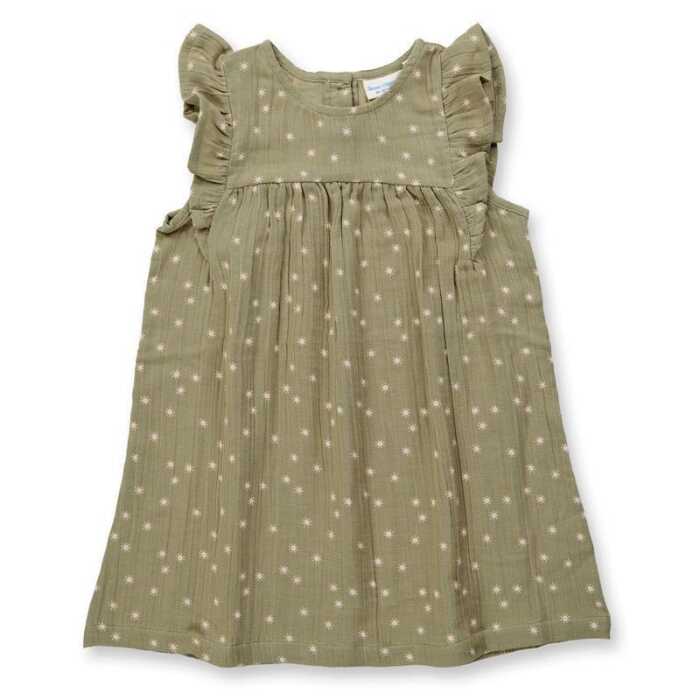 Sense Organics FRANJA Dress AOP sun light reed