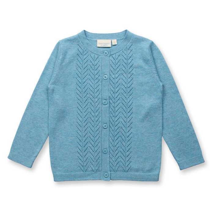 Sense Organics ELSA Knitted Cardigan light aqua