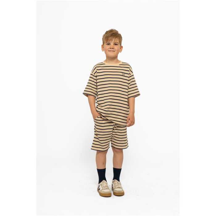 The New Kinder T-Shirt Nero Mood indigo gestreift