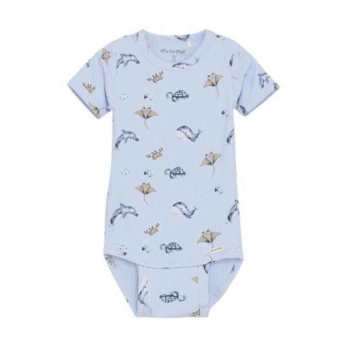 Minymo Body kurzarm Rib skyway