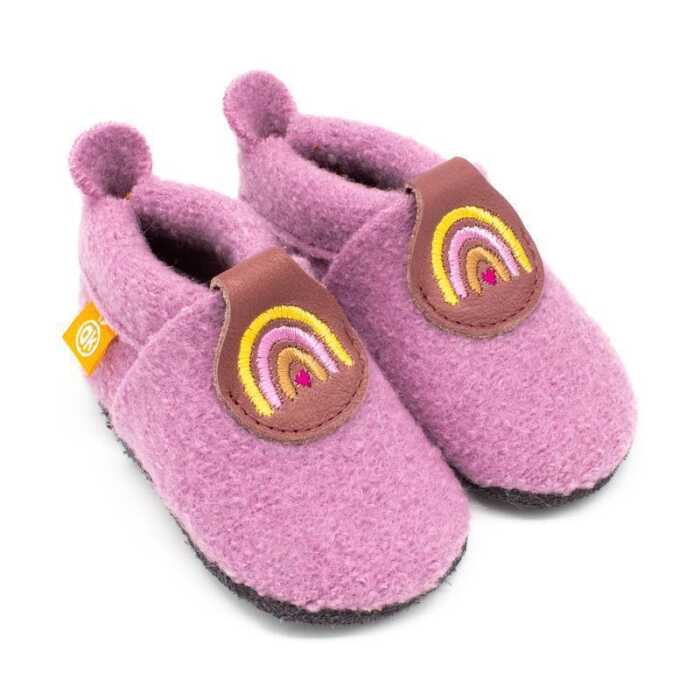 Orangenkinder Wolli Hausschuhe Poppie Regenbogen