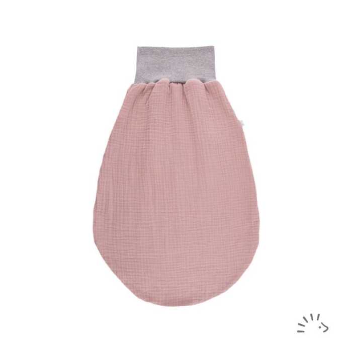 Iobio Strampelsack light mauve 0-6m Musselin GOTS einlagig