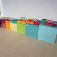 Grimms Konzentrische Kreise und Ringe Pastell  20 Teile Holz 3+