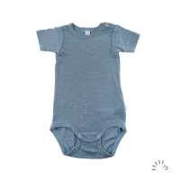Iobio Baby Body kurzarm  74/80 sage green Wolle kbT/Seide...