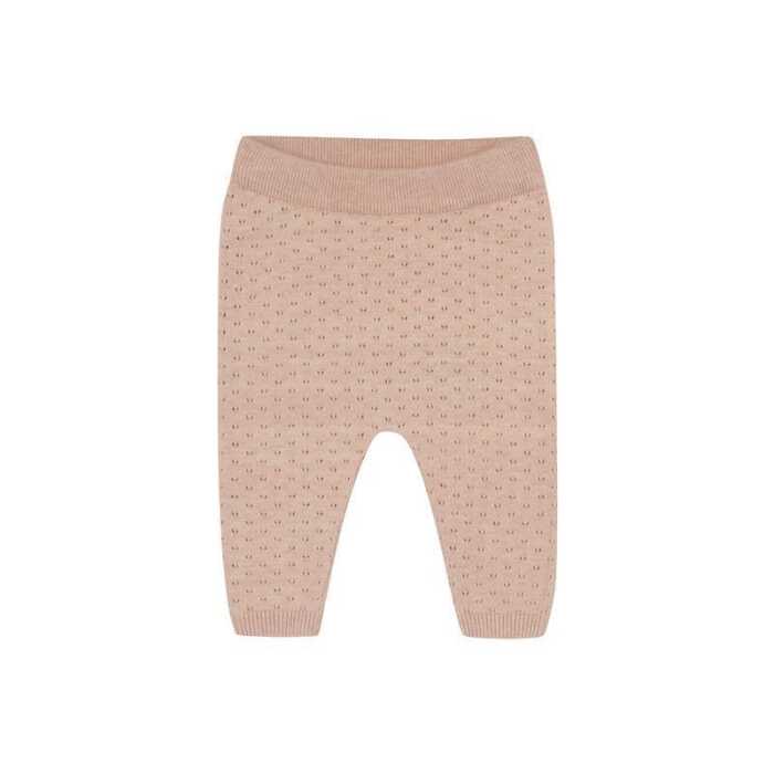 Puri Babyhose Ajourstrick Baumwolle kbT/Seide GOTS 62/68 almond