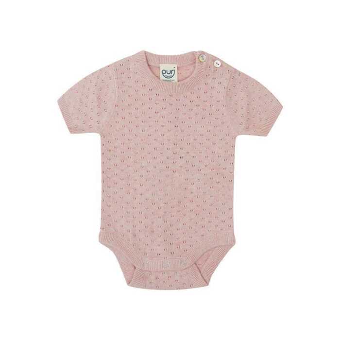 Puri Baby Body Ajour Kurzarm Baumwolle kbT/Seide GOTS