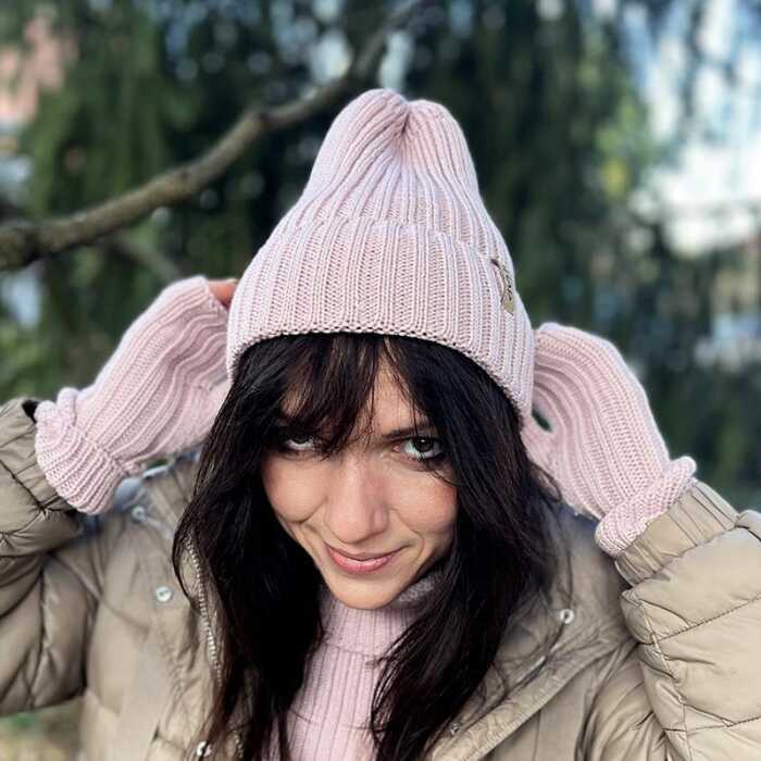 Aliap Wintermütze Ripp Merino Wolle Onesize Erwachsene