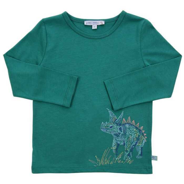 Enfant Terrible Shirt mit Triceratops Stickerei