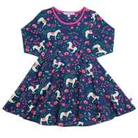Enfant Terrible Drehkleid Pferdedruck dark cobalt-berry