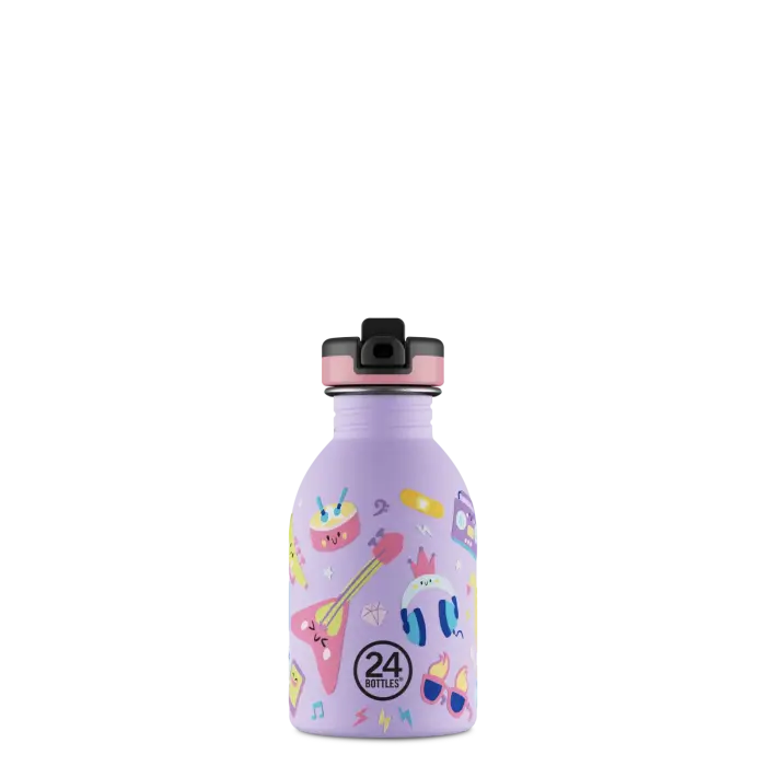 24bottles Urban Bottle 250ml Music Friends Trinkflasche Edelstahl mit Sport Lid