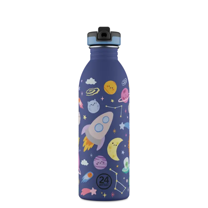 24bottles Urban Bottle 500ml Space Friends Trinkflasche Edelstahl mit Sport Lid