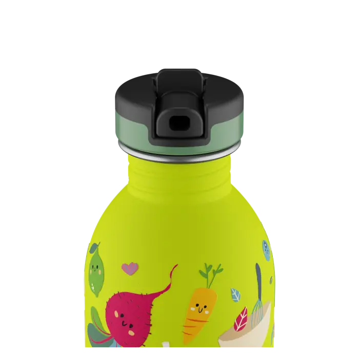 24bottles Urban Bottle 250ml Veggie Friends Trinkflasche Edelstahl mit Sport Lid