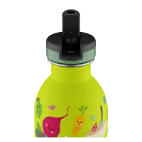 24bottles Urban Bottle 250ml Veggie Friends Trinkflasche Edelstahl mit Sport Lid