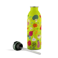 24bottles Urban Bottle 500ml Veggie Friends Trinkflasche Edelstahl mit Sport Lid