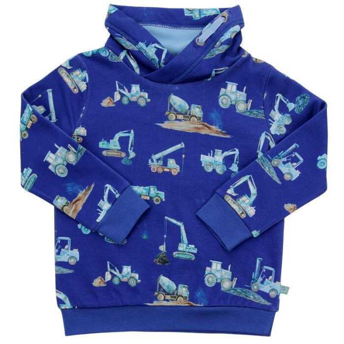 Enfant Terrible Stehkragen Sweatshirt Baufahrzeugedruck cobalt-light azure