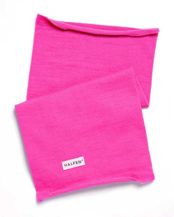 Halfen Strick-Loopschal onesize neon pink Merinowolle Kinder