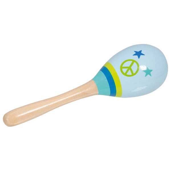 Goki Maracas Peace blau 3+ 20cm Holz