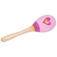 Goki Maracas Herz pink 3+ 20cm Holz