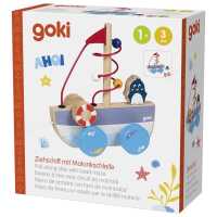 Goki Ahoi Ziehschiff mit Motorikschleife 1+ Holz, Metall