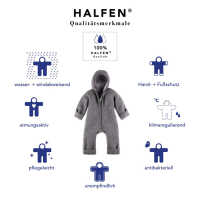 Halfen Kinder Walk-Overall mit Reißverschluss 86/92 sage