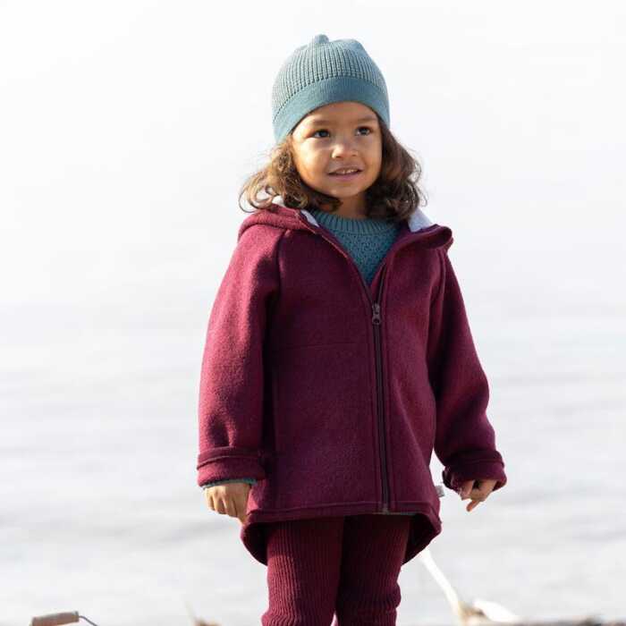 Disana Kinder Walk-Jacke Zipp aus Schurwolle kbT GOTS
