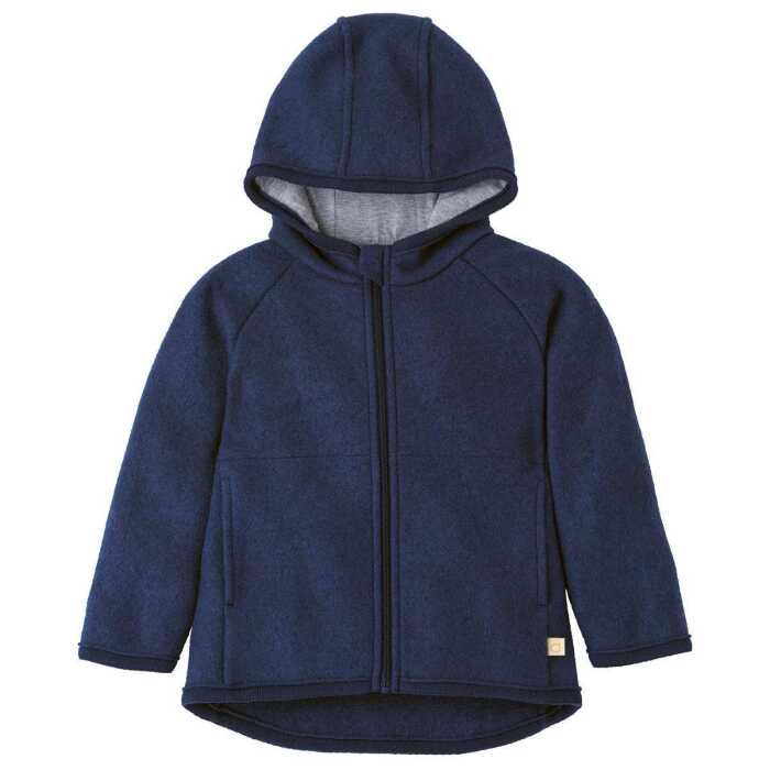 Disana Walk-Jacke Zipp 86/92 indigo Schurwoll kbT GOTS