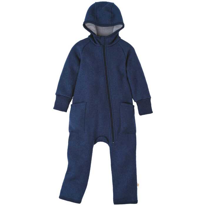 Disana Kinder Zipp-Overall 110/116 indigo Walk Schurwolle kbt GOTS