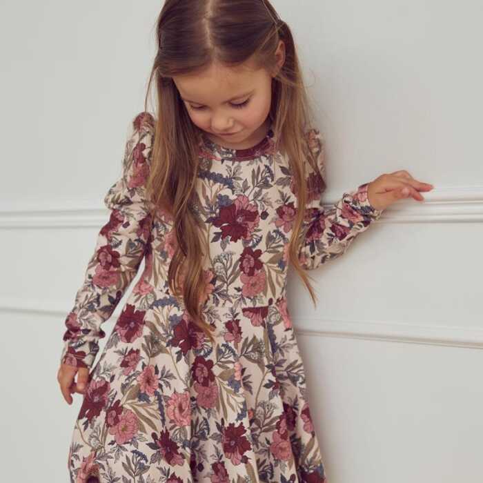 Müsli  Kinder Kleid Bliss Swing dress nightingale/root/nostal