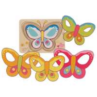 Goki Schichtenpuzzle Schmetterling 2+ Holz