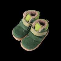 BLifestyle gibbonSTYLE TEX 23 waldgrün velour  Winterstiefel mit Wollfutter Barfußschuh