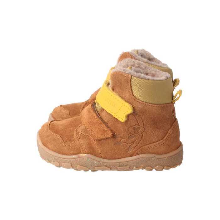 BLifestyle gibbonSTYLE TEX 23 haselnuss velour Kinder Winterstiefel Barfußschuh