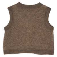 Müsli Baby Fleeceweste 68 walnut melange Merinowolle GOTS