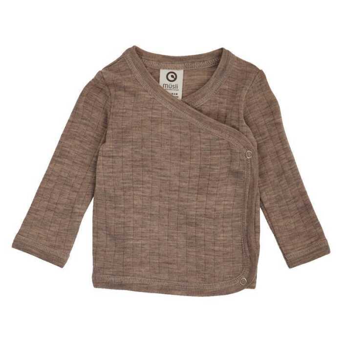 Müsli Baby Wickeljacke aus Merinowolle GOTS