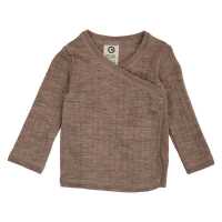 Müsli Baby Wickeljacke aus Merinowolle GOTS walnut...