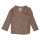 Müsli Baby Wickeljacke aus Merinowolle GOTS walnut melange 62