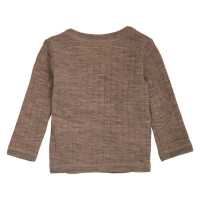 Müsli Baby Wickeljacke aus Merinowolle GOTS walnut melange 68
