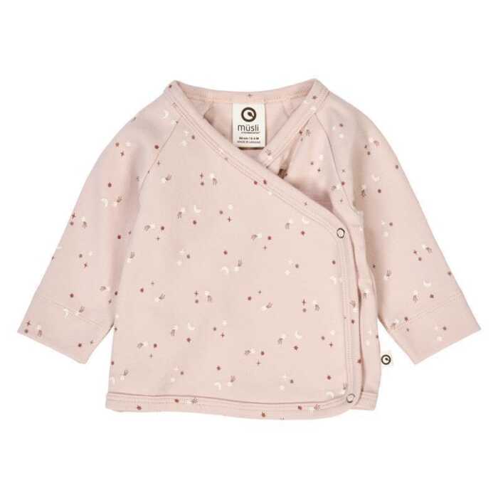 Müsli Baby Wickeljacke Cardigan gemustert Baumwolle kbA GOTS