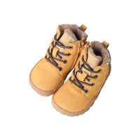 BLifestyle schwarzbärSTYLE TEX mit Wollfutter Barfuß Winterstiefel 24 sand