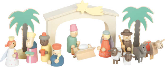 small foot Spielset Holzkrippe Weihnachtsgeschichte